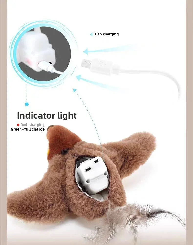 Interactive Flying Bird Cat Toy – Chirping & Flapping Plush