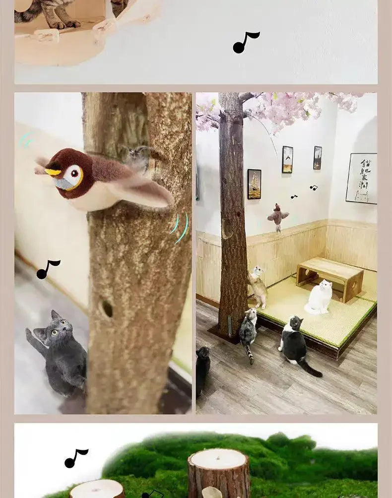 Interactive Flying Bird Cat Toy – Chirping & Flapping Plush