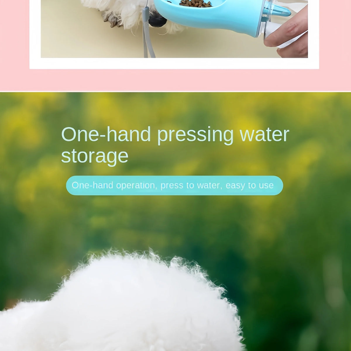 2-in-1 Portable Dog Water Bottle & Food Container