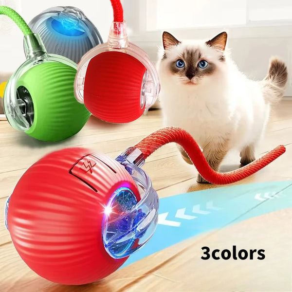 Interactive Cat Teaser Ball – With Flexible Tail