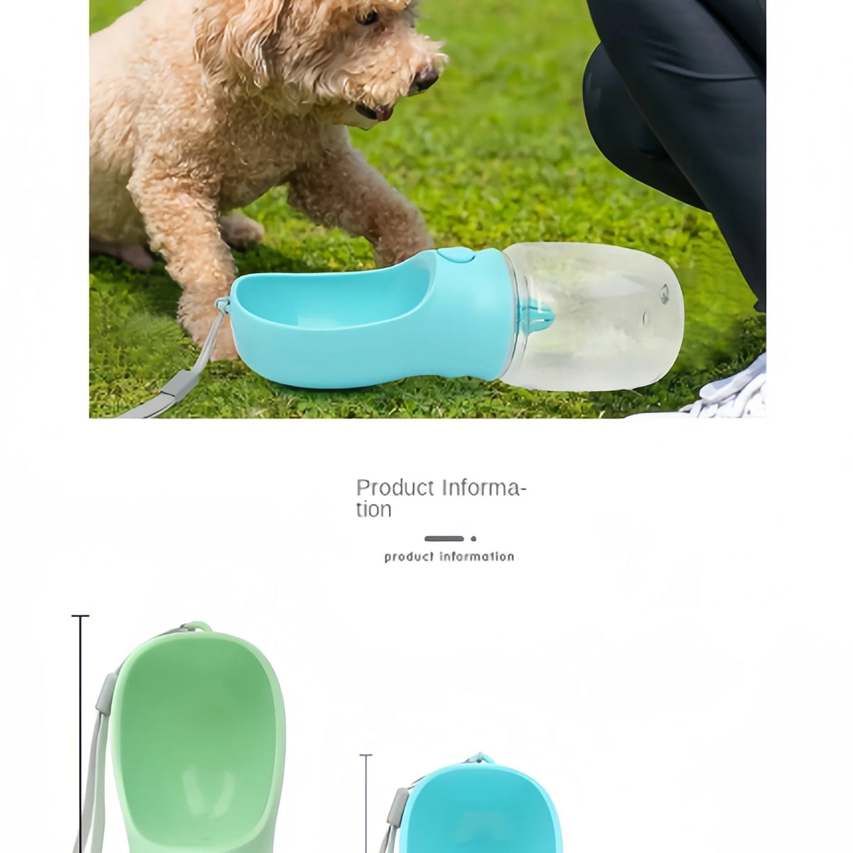 2-in-1 Portable Dog Water Bottle & Food Container