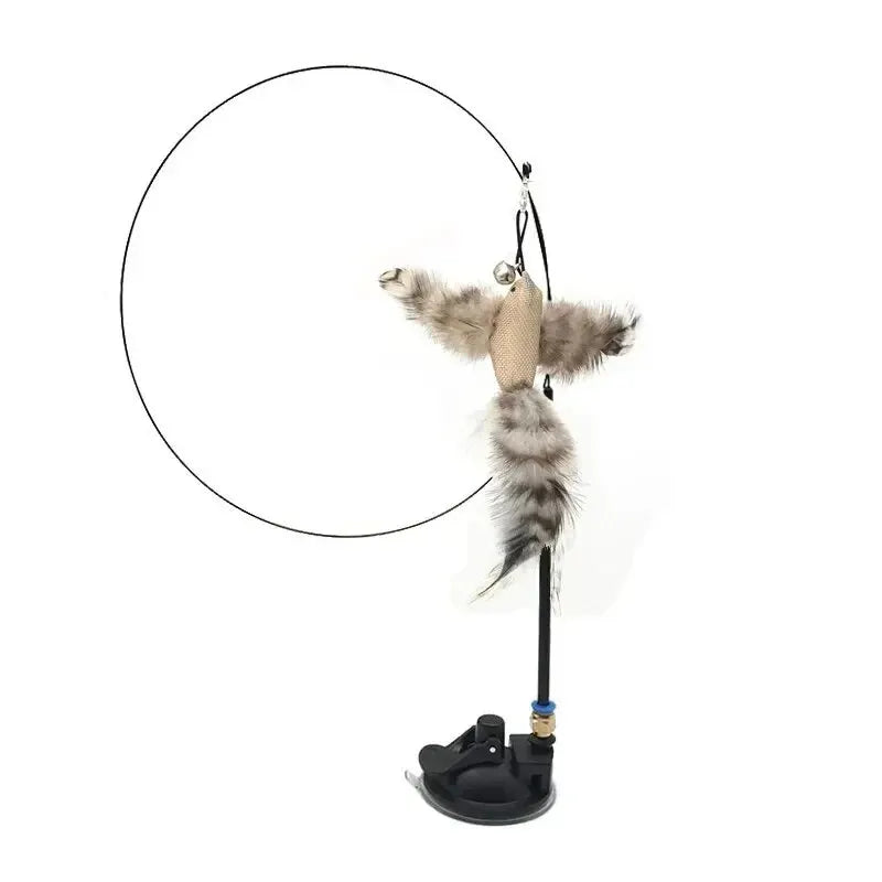 Interactive Cat Bird Toy – Handheld & Suction Cup Options
