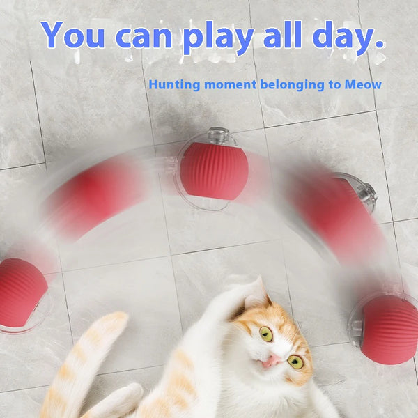 Interactive Cat Teaser Ball – With Flexible Tail
