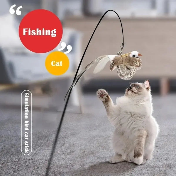 Interactive Cat Bird Toy – Handheld & Suction Cup Options
