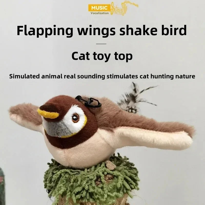 Interactive Flying Bird Cat Toy – Chirping & Flapping Plush