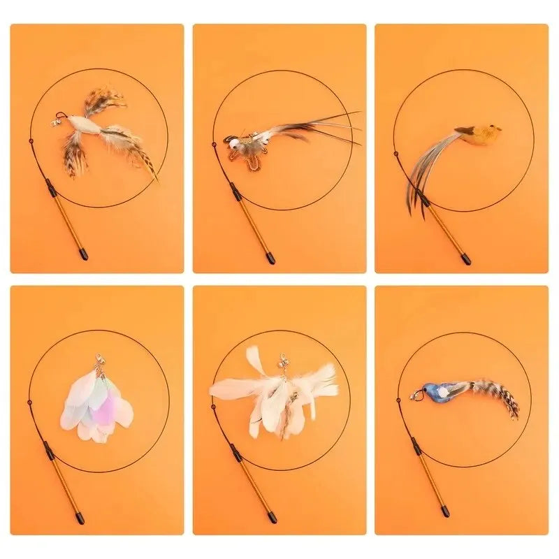 Interactive Cat Bird Toy – Handheld & Suction Cup Options