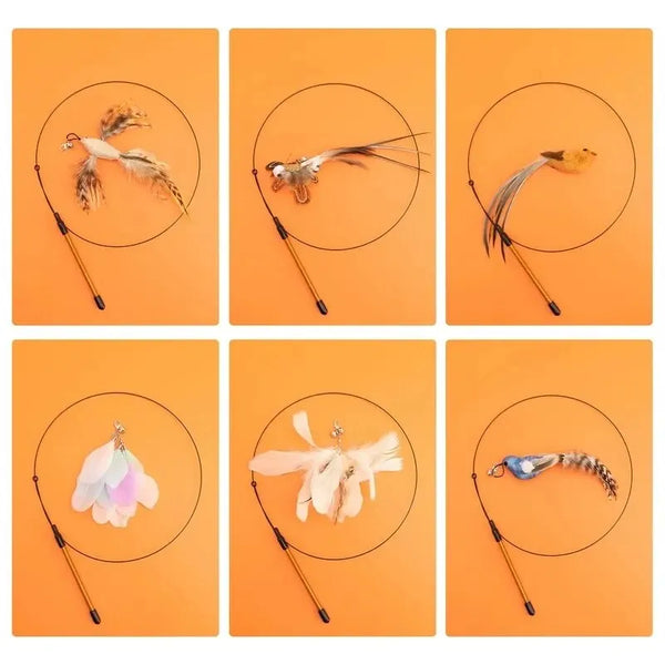 Interactive Cat Bird Toy – Handheld & Suction Cup Options