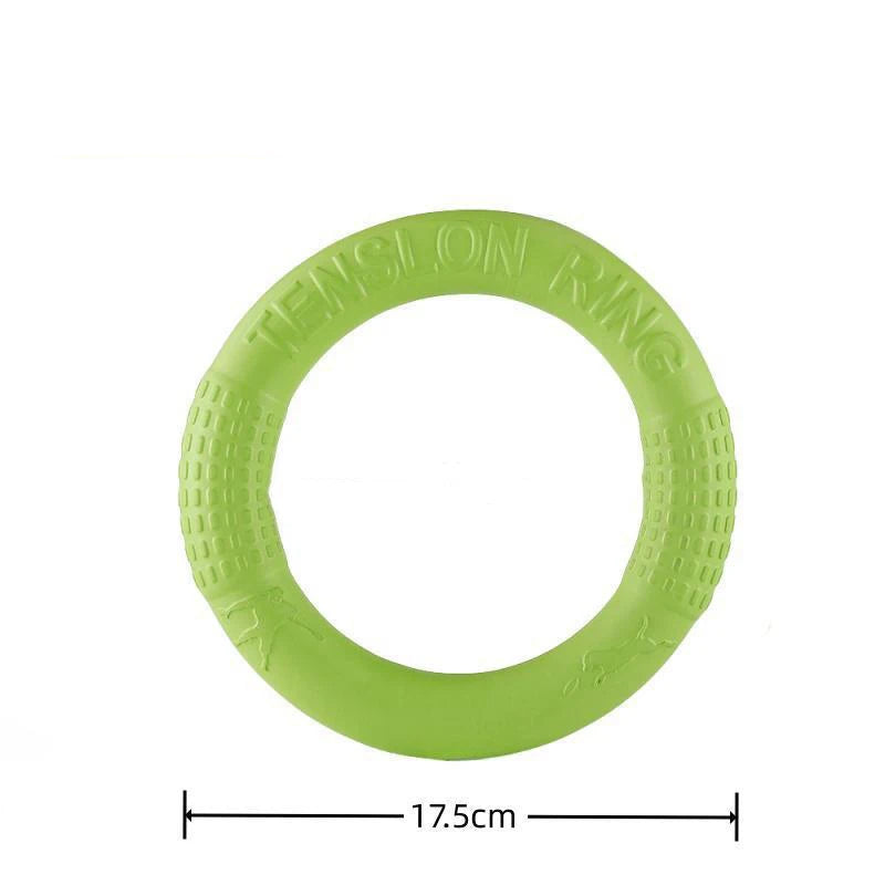 Dog Chew & Indestructible Fetch Ring – 17.5cm Durable Play Toy