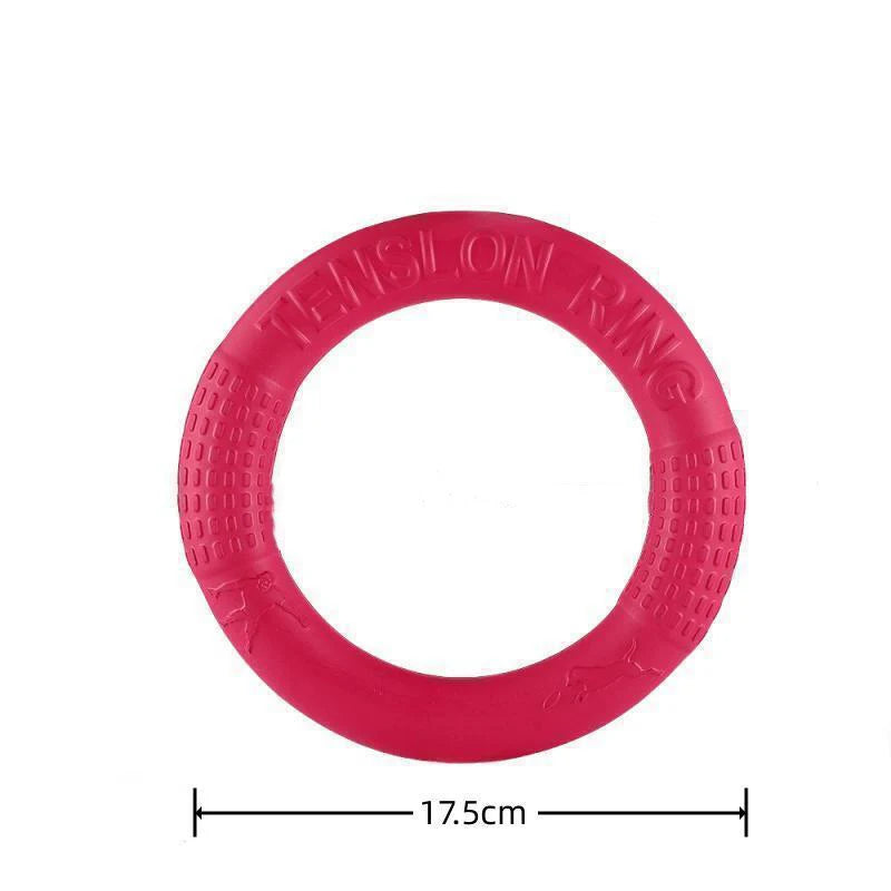 Dog Chew & Indestructible Fetch Ring – 17.5cm Durable Play Toy