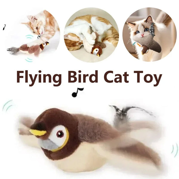 Interactive Flying Bird Cat Toy – Chirping & Flapping Plush