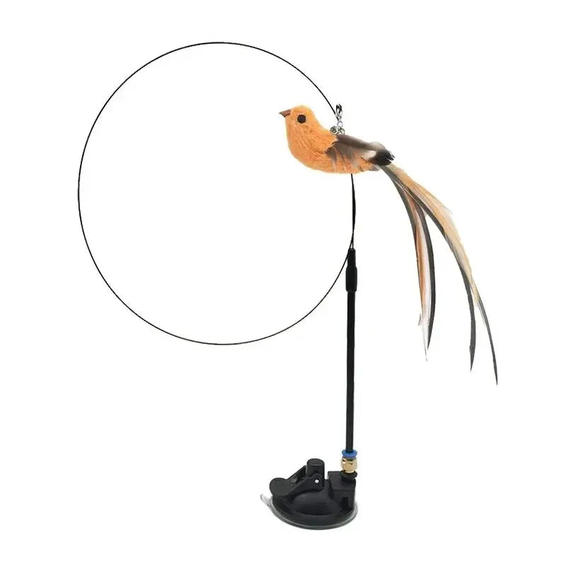 Interactive Cat Bird Toy – Handheld & Suction Cup Options