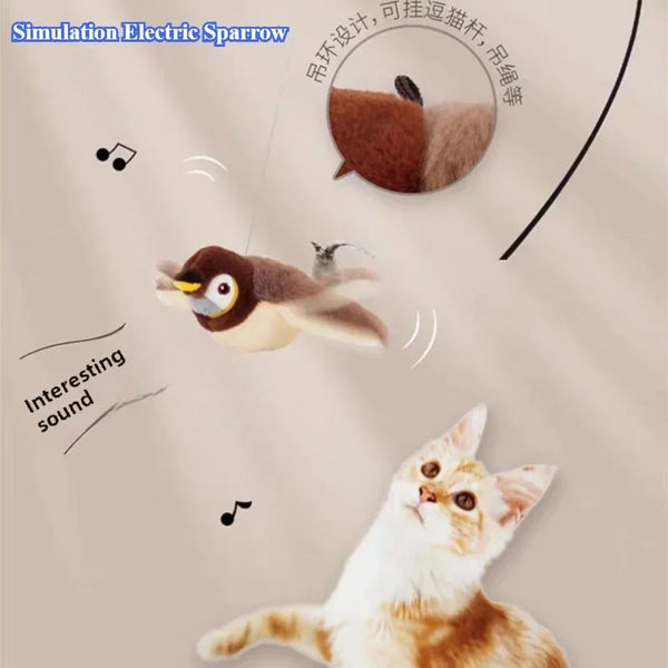 Interactive Flying Bird Cat Toy – Chirping & Flapping Plush