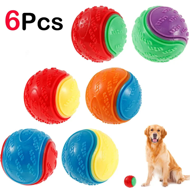 Teeth-Cleaning Squeaky Balls for Dogs (6-Pack)