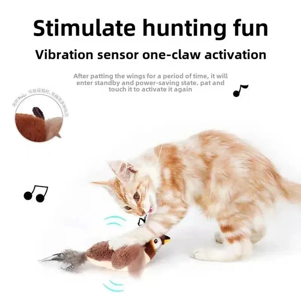 Interactive Flying Bird Cat Toy – Chirping & Flapping Plush
