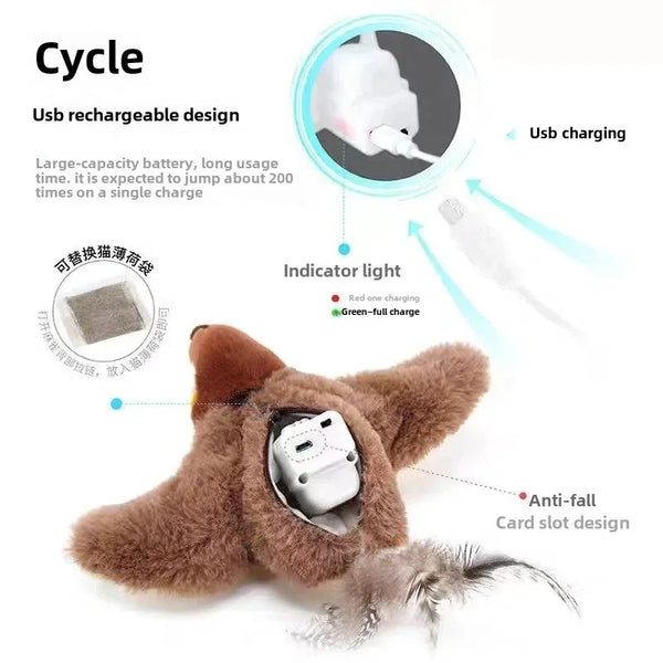 Interactive Flying Bird Cat Toy – Chirping & Flapping Plush