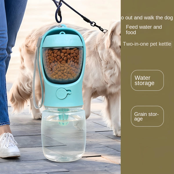 2-in-1 Portable Dog Water Bottle & Food Container