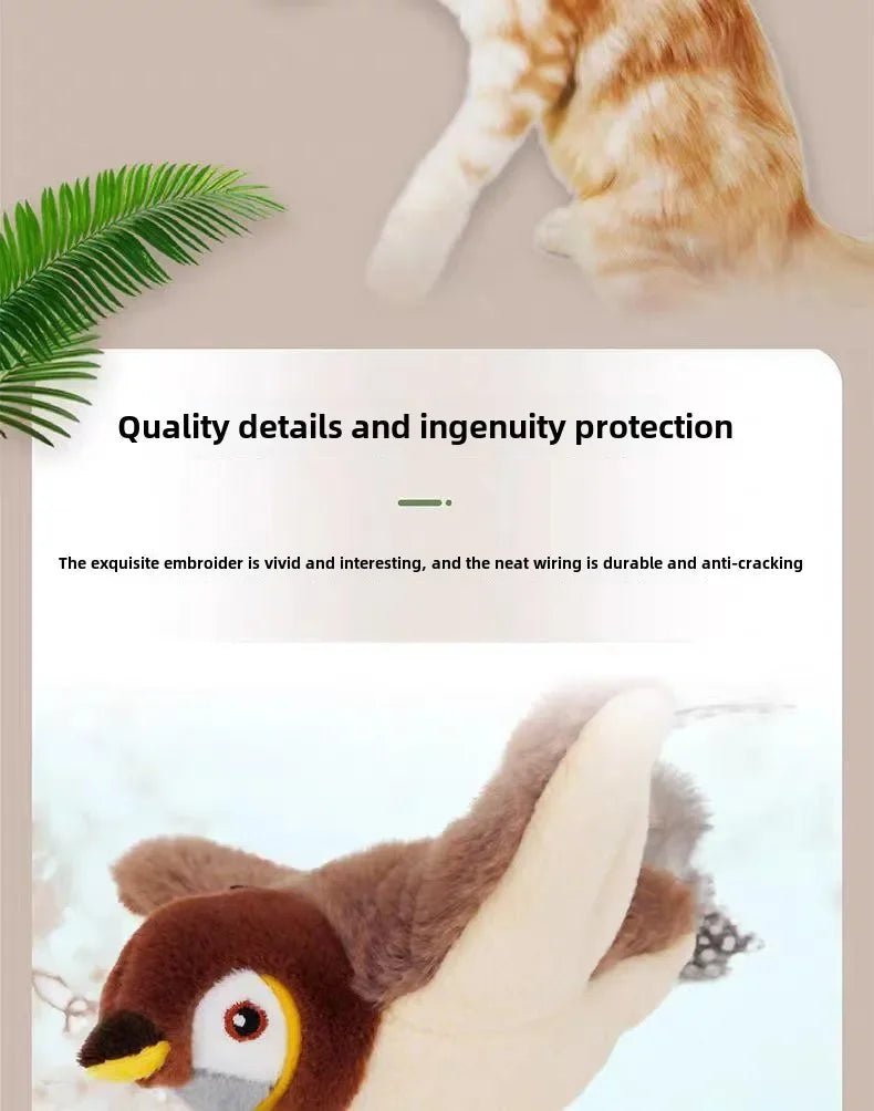 Interactive Flying Bird Cat Toy – Chirping & Flapping Plush